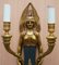 Empire Style Figural Two-Branch Wall Sconces in Gilt Bronze, Set of 2, Image 3