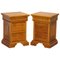 Hardwood Bedside Tables, Set of 2, Image 1