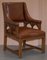 Victorian Gothic Revival Pugin Style Throne Armchairs, Set of 2 14