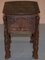 Burmese Hand-Carved Peacock Sewing Table or Cupboard with Open Top, 1880s, Image 14