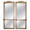 Leather Clad Full Length Tall Floor Standing Mirrors, Set of 2, Image 1