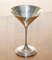 Völlig gestempelt Martini-Gläser aus Sterling Silber, Sheffield, 1996, 2er Set 7