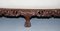 Ornately Carved Walnut 3-Seater Sofa with Lion's Paw Feet 8