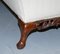 Ornately Carved Walnut 3-Seater Sofa with Lion's Paw Feet 14
