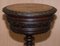 Mesa de costura victoriana de madera nudosa de nogal, Imagen 15