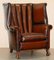 Huge Victorian Brown Leather Barrel Back Suite Sofa Set, 1860s, Set of 2 13