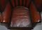 Juego de sofá victoriano enorme de cuero marrón, década de 1860. Juego de 2, Imagen 17