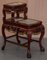 Chinese Hand-Carved Hardwood & Marble Side Tables with Claw and Ball Feet, Set of 2 14