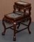 Chinese Hand-Carved Hardwood & Marble Side Tables with Claw and Ball Feet, Set of 2 4