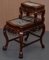 Chinese Hand-Carved Hardwood & Marble Side Tables with Claw and Ball Feet, Set of 2, Image 4