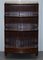Dwarf Waterfall Open Bookcases with Brass Details & Drawers, Set of 2 15