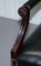 Butaca Gainsborough Carver de cuero negro al estilo de Thomas Chippendale, Imagen 7