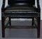 Black Leather Gainsborough Carver Armchair in the Style of Thomas Chippendale 10