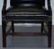 Black Leather Gainsborough Carver Armchair in the Style of Thomas Chippendale, Image 10