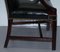 Black Leather Gainsborough Carver Armchair in the Style of Thomas Chippendale 14