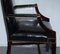 Black Leather Gainsborough Carver Armchair in the Style of Thomas Chippendale 13