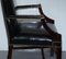 Black Leather Gainsborough Carver Armchair in the Style of Thomas Chippendale, Image 13