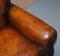 Brown Leather Two Seat Sofa, Image 9