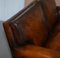 Brown Leather Two Seat Sofa 18