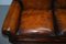 Brown Leather Two Seat Sofa 8