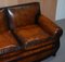 Brown Leather Two Seat Sofa 4