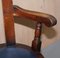 Victorian Cast Iron & Blue Leather Captain's Swivel Chair with Lion Base 8