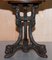 Victorian Cast Iron & Blue Leather Captain's Swivel Chair with Lion Base 9