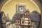 Orologio da parete raffigurante un villaggio, anni '50, Immagine 4