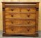 Large 19th Century Light Flamed Hardwood Chest of Drawers with Hidden Drawer 2