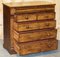 Large 19th Century Light Flamed Hardwood Chest of Drawers with Hidden Drawer 14