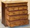 Large 19th Century Light Flamed Hardwood Chest of Drawers with Hidden Drawer, Image 14