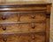 Large 19th Century Light Flamed Hardwood Chest of Drawers with Hidden Drawer, Image 8