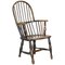 Early 19th Century Hoop Back Windsor Armchair with Worn Paint, West Country, England, Image 1