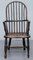 Early 19th Century Hoop Back Windsor Armchair with Worn Paint, West Country, England 2