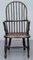 Early 19th Century Hoop Back Windsor Armchair with Worn Paint, West Country, England, Image 2