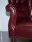 Poltrona Chesterfield in pelle color sangue di bue, Immagine 11