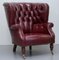 Poltrona Chesterfield in pelle color sangue di bue, Immagine 2