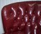Oxblood Leather Chesterfield Barrel Armchair, Image 5