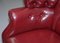 Oxblood Leather Chesterfield Barrel Armchair, Image 8
