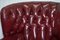 Oxblood Leather Chesterfield Barrel Armchair, Image 6