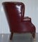 Oxblood Leather Chesterfield Barrel Armchair, Image 13