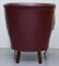 Oxblood Leather Chesterfield Barrel Armchair, Image 16