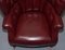 Oxblood Leather Chesterfield Barrel Armchair, Image 7