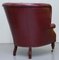 Oxblood Leather Chesterfield Barrel Armchair 14