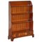 Flamed Hardwood Waterfall Bookcase in the Style of Gillows by Charles Barr 1