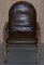 Mid-Century Brown Leather Armchairs, Set of 2 15