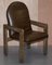 Mid-Century Brown Leather Armchairs, Set of 2, Image 2