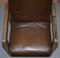 Mid-Century Brown Leather Armchairs, Set of 2 17