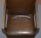 Mid-Century Brown Leather Armchairs, Set of 2 5