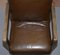 Mid-Century Brown Leather Armchairs, Set of 2, Image 5